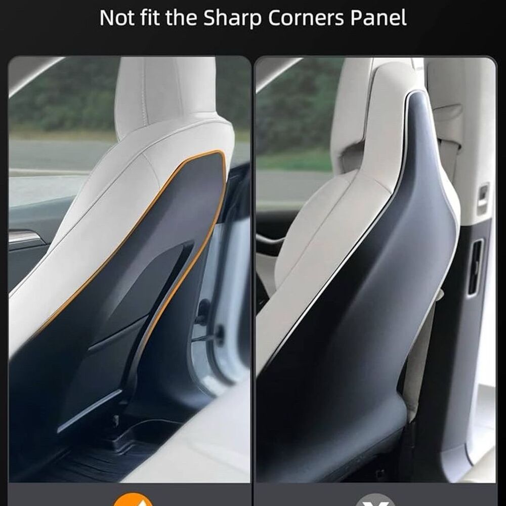 Crofy Leather Seat Back Protector for Tesla Model Y, 3, S/X